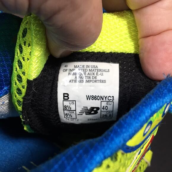 RARE! New Balance 860 V3 NYC Limited Edition 2012 NYC Marathon Running Shoes 8.5 - Picture 14 of 16